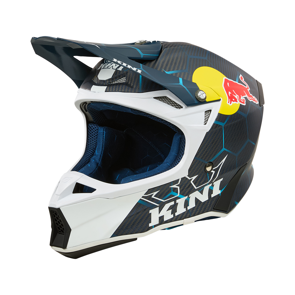 Мотокрос каска KINI RED BULL MXC2 2.0 Carbon-BLUE/WHITE